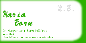 maria born business card